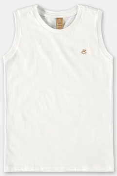 Camiseta infantil regata branco