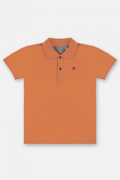 Camisa polo infantil laranja