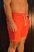 Short Praia Linho Mauricinho Masculino Verão Vermelho