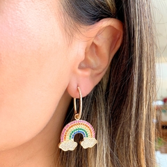 BRINCO EAR BLING ARCO IRIS COM ZIRCÔNIA COLORIDA - comprar online