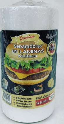 Folex 14.5x14.5cm para Hamburguesa en Rollo x 1000 Láminas