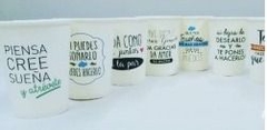 Vasos polipapel 8 y 12 oz Frases