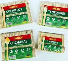 Tenedores de Madera x 100 unidades