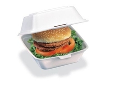 Estuche Telgopor para Hamburguesa 15.5x16x9 cm x 100 unidades