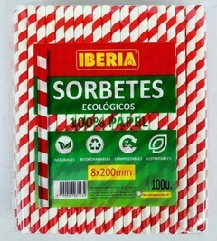 Sorbetes Eco de Papel 6mm de Diámetro x 100u