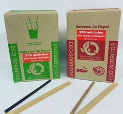 Sorbete Ecológico Negro con Funda Caja x 200