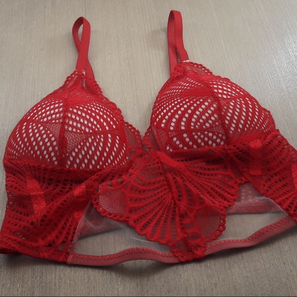 Victoria Secret Sutiã Bralette Vermelho Xs Pequeno Pp