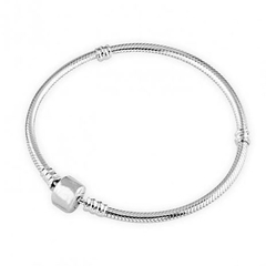 PULSEIRA P/ BERLOQUES C/ FECHO TRADICIONAL - PRATA 18CM - comprar online