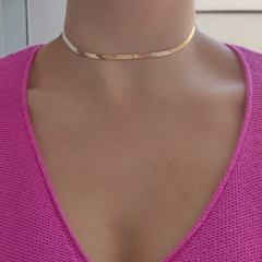 CHOKER FITA BANHADO A OURO (SEMIJOIA)