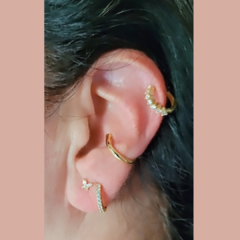 PIERCING ARGOLA HELIX FOLHEADO A OURO - UNIDADE na internet