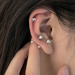 PIERCING HELIX OU SEGUNDO FURO EM PRATA 925 - 1 PAR - loja online