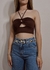 Cropped Vegas - marrom - loja online