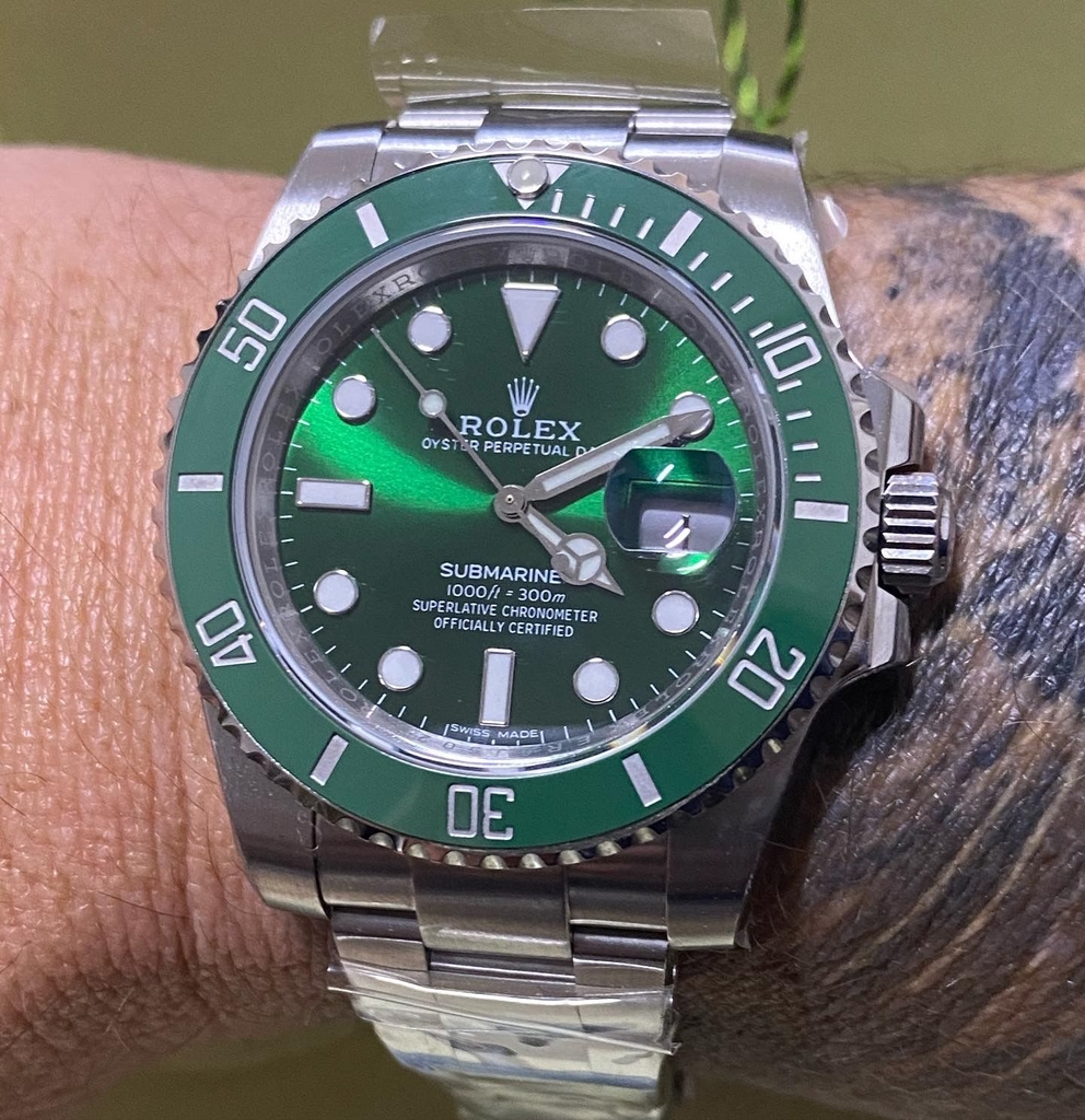 relogio rolex submariner verde hulk premium em a o 904L