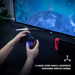 GameSir T4 Mini controlador de switch Bluetooth gamepad para Nintendo Switch, Apple Arcade e controlador de jogo MFi translúcido - comprar online