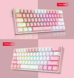 Redragon fizz k617 rgb usb mini teclado mecânico para jogos interruptor vermelho 61 teclas cabo destacável com fio, portátil para viagens - comprar online