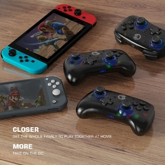 GameSir T4 Mini controlador de switch Bluetooth gamepad para Nintendo Switch, Apple Arcade e controlador de jogo MFi translúcido