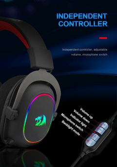 REDRAGON ZEUS X H510 RGB Gaming Headphone USB Cancelamento de ruído, 7.1 Surround Compute headset Fones de ouvido Microfone para PC PS4