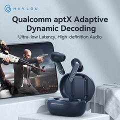 HAYLOU W1 QCC 3040 Fones de ouvido Bluetooth 5.2, Apt-X/AAC Ferro móvel + Bobina móvel Som Fones de ouvido sem fio - Império gamer