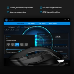 Imagem do GameSir GM300 Wireless Gaming Mouse Built-in Omron Switch Mecânico, Super Leve GM500 Wired Mouse e Mouse Pad