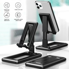 Suporte de mesa dobrável para tablet, telefone celular, para iPad, iPhone, Samsung, suporte de mesa, suporte de mesa ajustável, suporte para smartphone - Império gamer