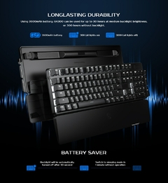 GameSir GK300 Teclado Mecânico para Jogos Bluetooth Liga de Alumínio Teclado Sem Fio com Descanso de Pulso para Android / Apple / PC