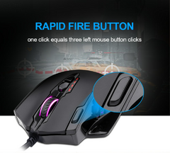 Redragon M908 Impact USB com fio RGB Gaming Mouse 12400 DPI 17 botões de jogo programável Ratos ópticos retroiluminado computador portátil PC - comprar online