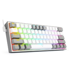 Redragon fizz k617 rgb usb mini teclado mecânico para jogos interruptor vermelho 61 teclas cabo destacável com fio, portátil para viagens - comprar online