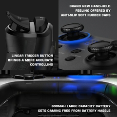 GameSir T4 Pro Bluetooth Game Controller 2.4G Wireless Gamepad aplica-se ao Nintendo Switch Apple Arcade MFi Games Android Phone - Império gamer