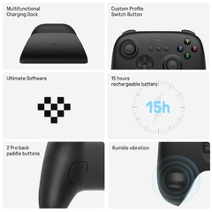 8BitDo - Ultimate Wireless 2.4G Gaming Controller com Charging Dock para PC, Windows 10, 11, Steam, Android - comprar online