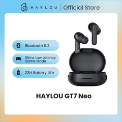 HAYLOU GT7 Neo TWS Fones de ouvido sem fio V5.2 Fones de ouvido Bluetooth Smart Touch Control Fones de ouvido AAC Áudio Decoração Fone de ouvido esportivo