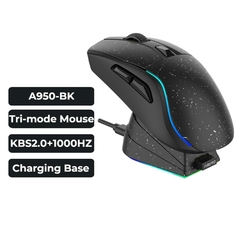 Imagem do DAREU PC Gaming Mouse Tri-mode Connect Bluetooth Wired 2.4G Wireless Mouse with Charging Base KBS Buttons Mous for Laptop Gamer