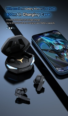 Imagem do RUSAM GA33 Gamer Fones de Ouvido Bluetooth de Baixa Latência TWS Sem Fio