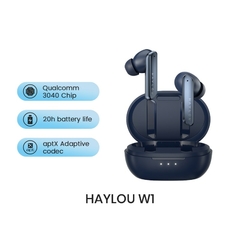 HAYLOU X1 / W1 Fones de ouvido Bluetooth 5.2 35dB Fones de ouvido com cancelamento de ruído duplo Seis microfones HD Chamada Power Display Fones de ouvido à prova d'água na internet