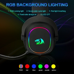 REDRAGON ZEUS X H510 RGB Gaming Headphone USB Cancelamento de ruído, 7.1 Surround Compute headset Fones de ouvido Microfone para PC PS4 - loja online