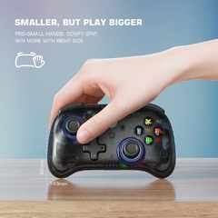 Imagem do GameSir T4 Mini controlador de switch Bluetooth gamepad para Nintendo Switch, Apple Arcade e controlador de jogo MFi translúcido