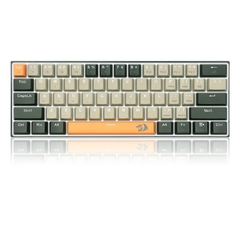 Redragon K606 USB mini teclado de jogo mecânico interruptor marrom 61 teclas com fio destacável cabo, portátil para viagens na internet