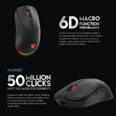 FANTECH HELIOS XD3 Mouse sem fio e com fio PIXART 3335 16000 DPI e RGB 83gr Light Gaming Mouse Huano 50 milhões de interruptores de mouse - comprar online