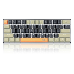 Redragon K606 USB mini teclado de jogo mecânico interruptor marrom 61 teclas com fio destacável cabo, portátil para viagens - Império gamer