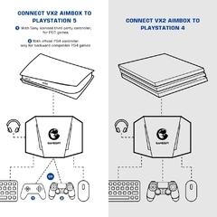 Imagem do Adaptador GameSir VX para PlayStation 5, suporta jogar jogos PS5 com controladores PS5/PS4/Xbox Series X/Xbox Series S/Switch Pro