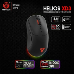 FANTECH HELIOS XD3 Mouse sem fio e com fio PIXART 3335 16000 DPI e RGB 83gr Light Gaming Mouse Huano 50 milhões de interruptores de mouse na internet