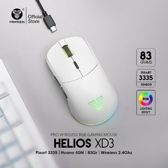 FANTECH HELIOS XD3 Mouse sem fio e com fio PIXART 3335 16000 DPI e RGB 83gr Light Gaming Mouse Huano 50 milhões de interruptores de mouse