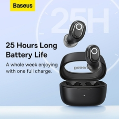 Baseus WM02 Fones de ouvido sem fio TWS Bluetooth 5.3 Fones de ouvido, mini e compacto Desgaste confortável, 25 horas de longa duração da bateria - loja online