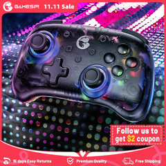 GameSir T4 Mini controlador de switch Bluetooth gamepad para Nintendo Switch, Apple Arcade e controlador de jogo MFi translúcido na internet