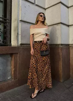 Saia animal print - DVeras Store - Moda Feminina