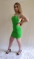 Vestido Bruna curto com amarrações cor verde na internet