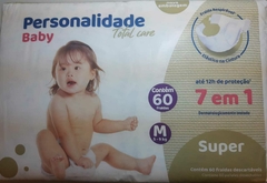 Fralda Personalidade Baby Total Care M 60 unidades