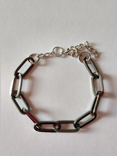 Pulseira Correntaria Elos Longos Grafite - comprar online