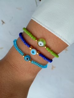 Pulseira de Cristal Azul Olho Grego - Just Be You Accessories