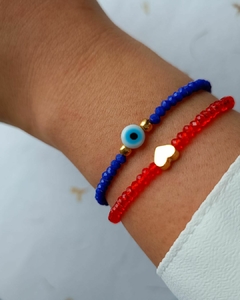 Pulseira de Cristal Azul Royal Olho Grego - comprar online