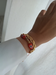 Pulseira Olho Grego Laranja - Just Be You Accessories